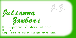 julianna zambori business card